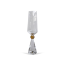 Jogo 6 Taças Base Cristal para Champanhe Âmbar 305ml