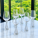 Jogo 6 Taças Base Cristal para Vinho Transparente 595ml