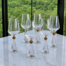 Jogo 6 Taças Base Cristal para Vinho Âmbar 595ml