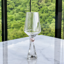 Jogo 6 Taças Base Cristal para Vinho Rosa 595ml