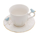 Jogo 4 Xicaras para Chá em Porcelana Birds Branca 200ml