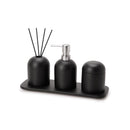 Kit para Banheiro em Cimento Preto 4 Peças