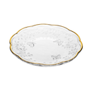 Prato de Sobremesa New Butterfly com Fio de Ouro 20cm