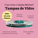 Kit com 7 Recipientes Herméticos de Vidro Borossilicato