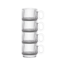 Jogo 4 Canecas de Vidro Graffiato 95ml